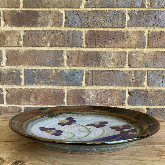 VTG 1981 Richard Meyer for Sunstone La Jolla Floral Platter 14 3/8” - Picture 7 of 12